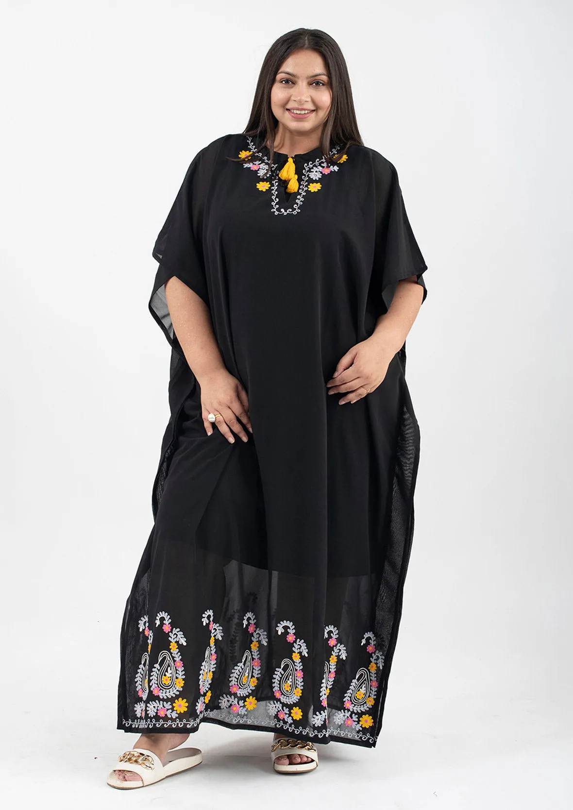 Embroidered Maxi Kaftan