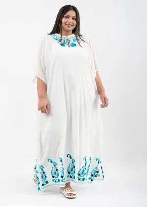 Embroidered Maxi Kaftan