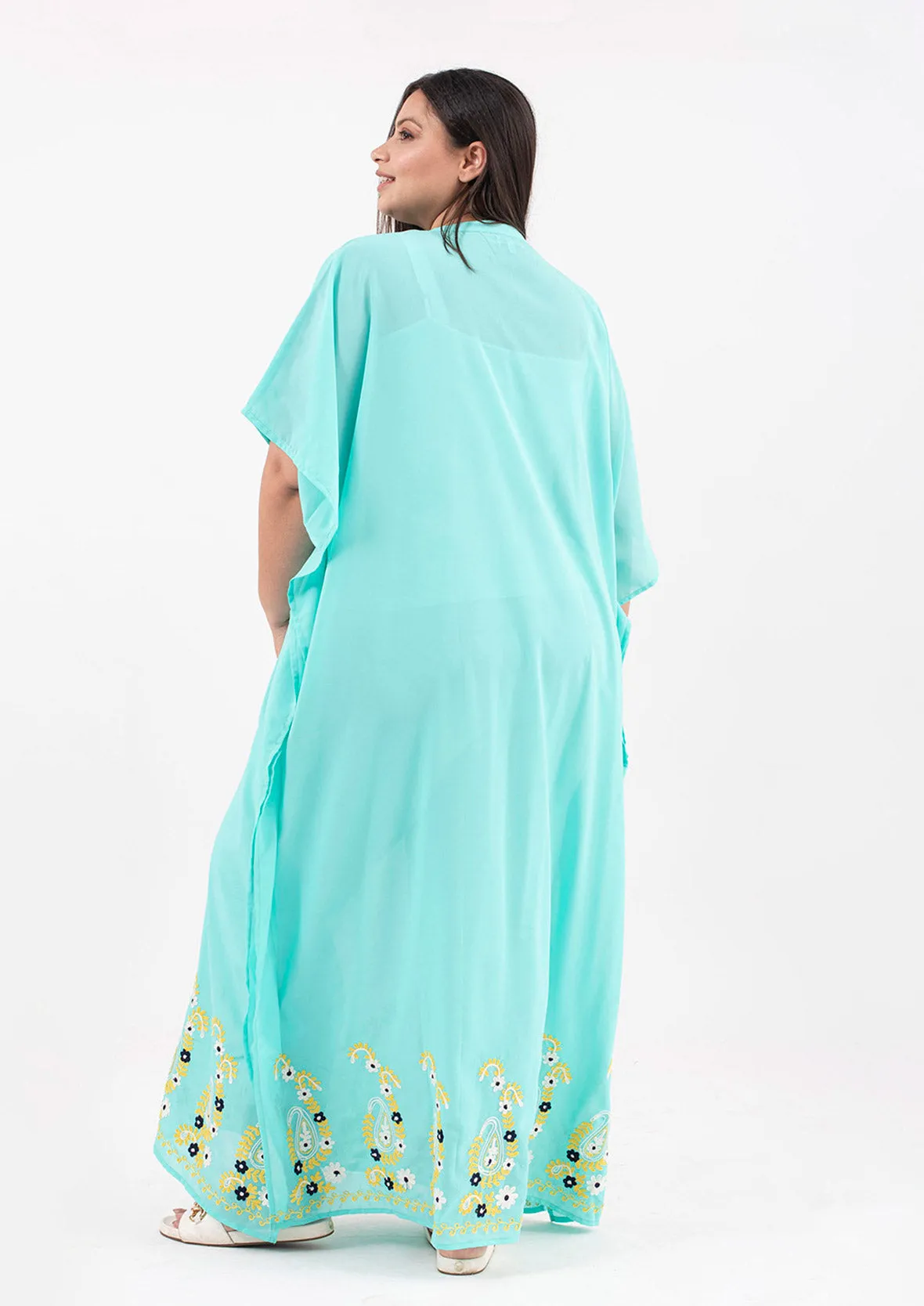 Embroidered Maxi Kaftan