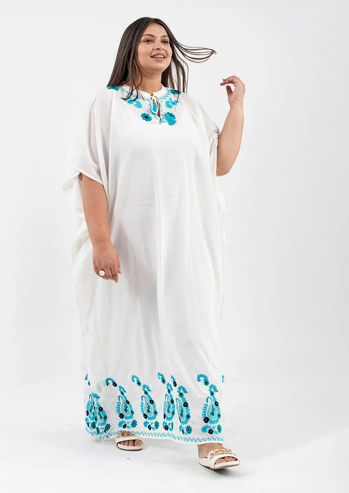 Embroidered Maxi Kaftan