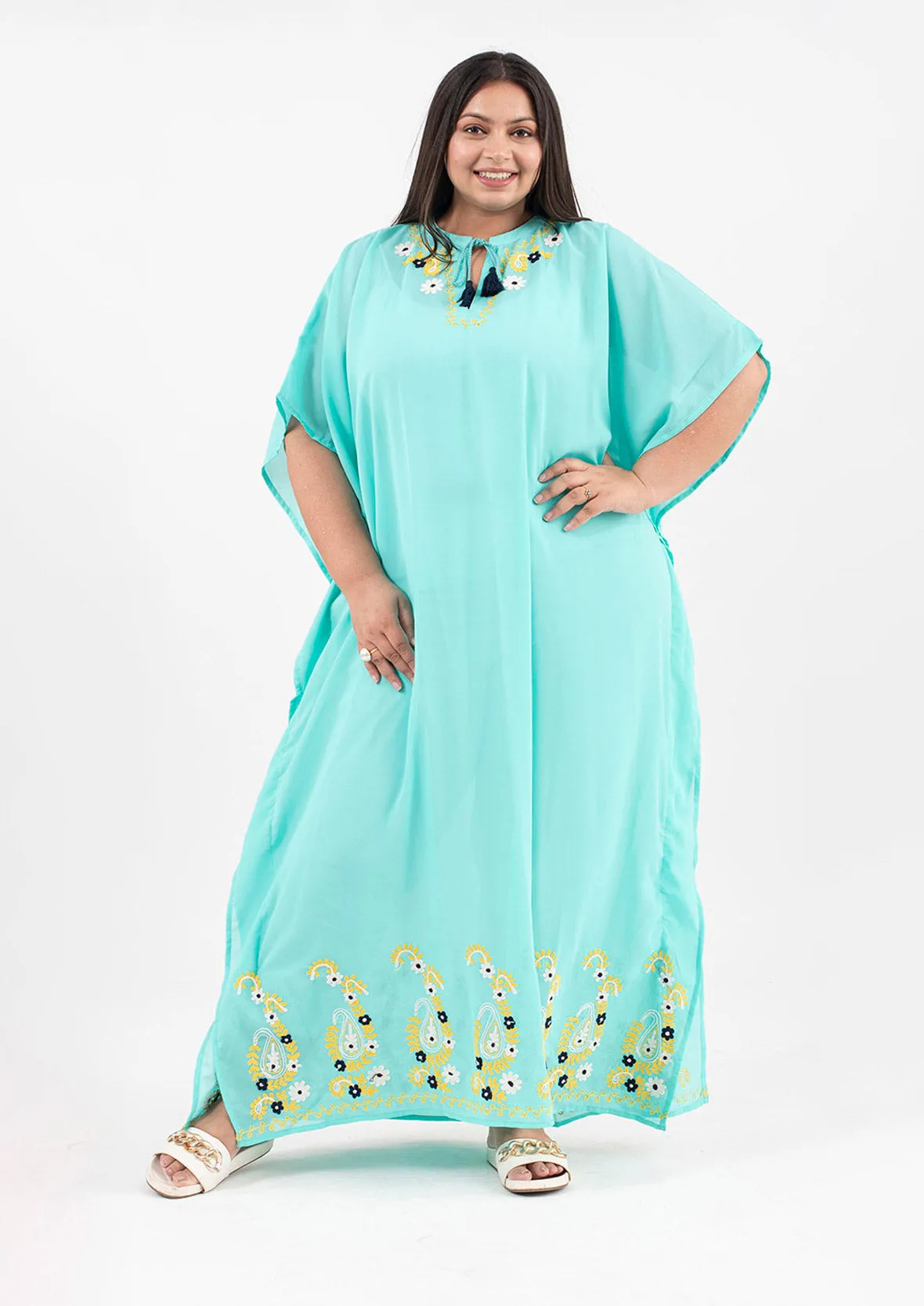 Embroidered Maxi Kaftan