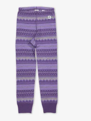 Fairisle Thermal Merino Kids Long Johns