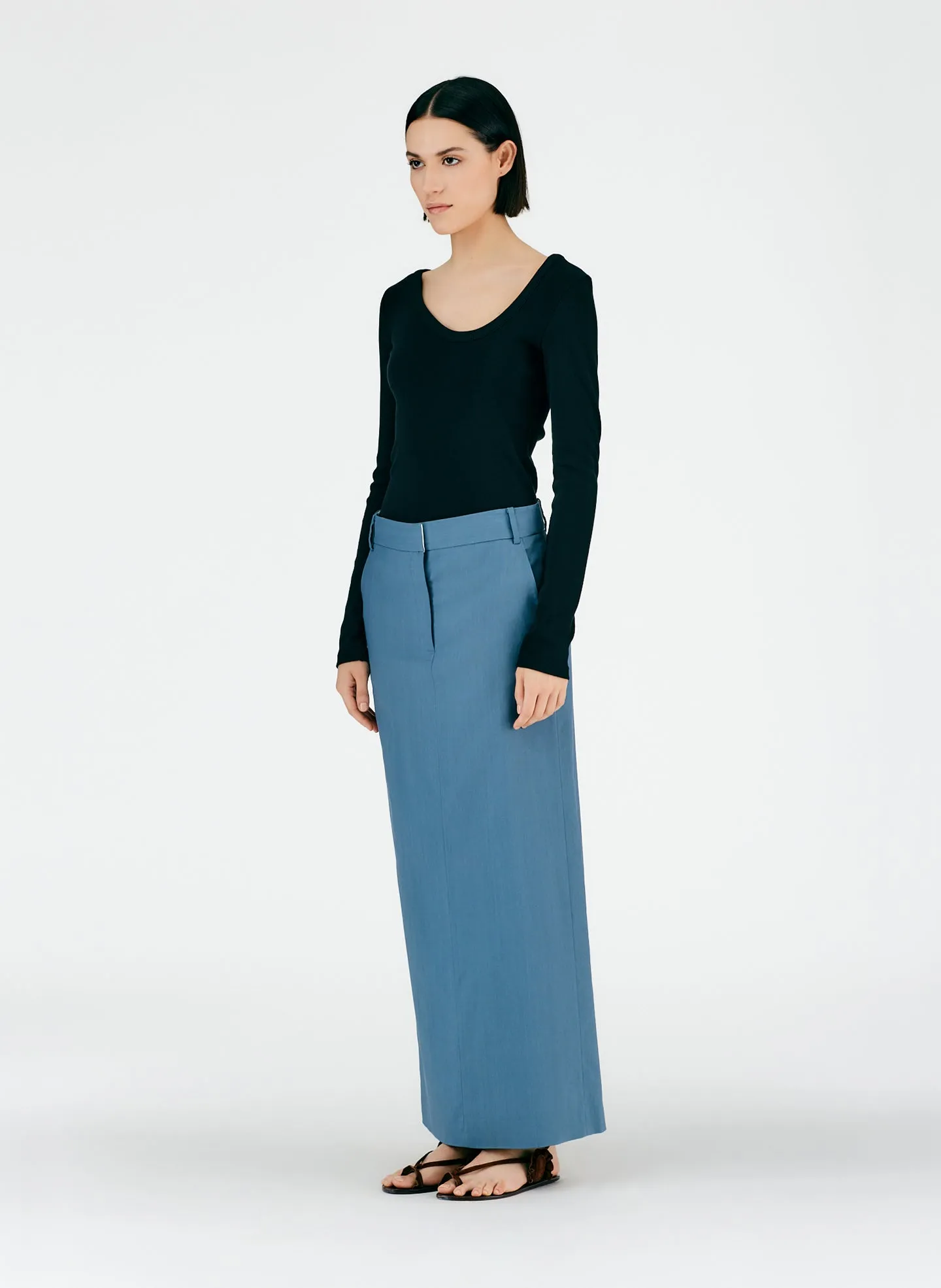 Fluid Suiting Maxi Trouser Skirt