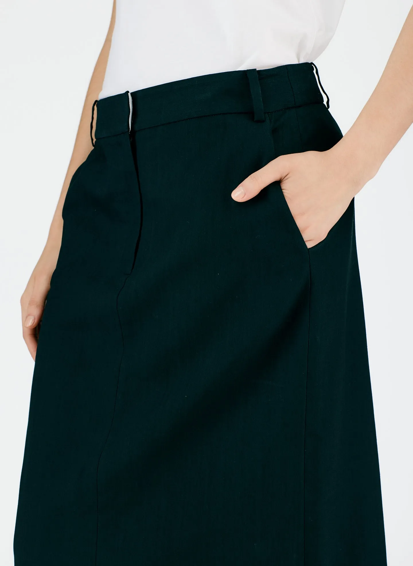 Fluid Suiting Maxi Trouser Skirt