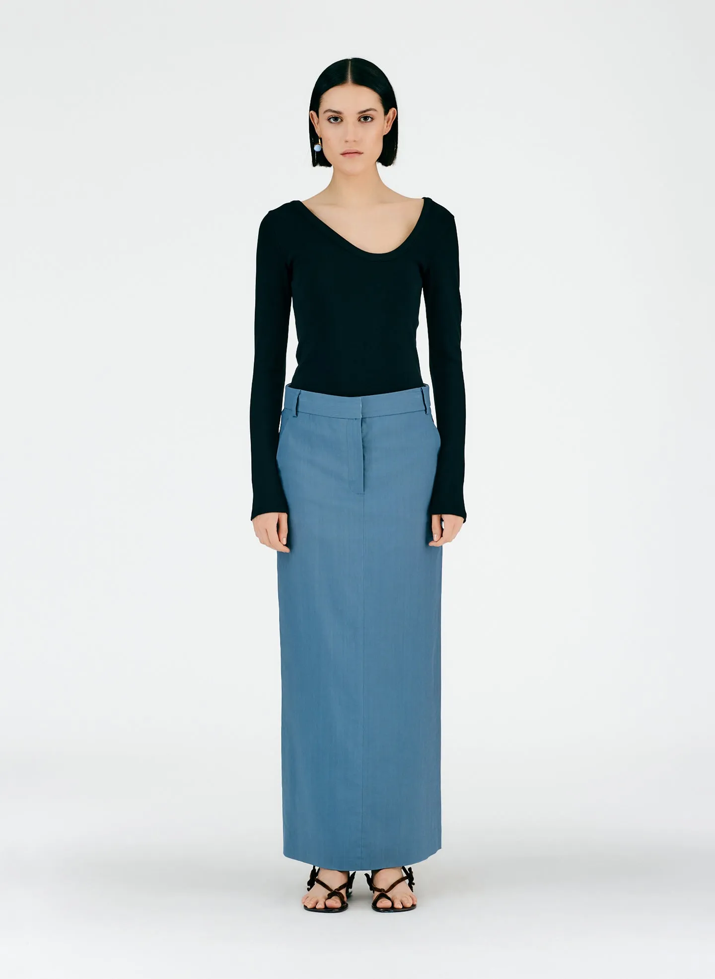 Fluid Suiting Maxi Trouser Skirt