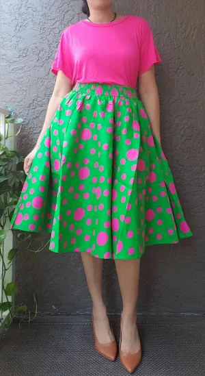 Green Polka Dot Skirt