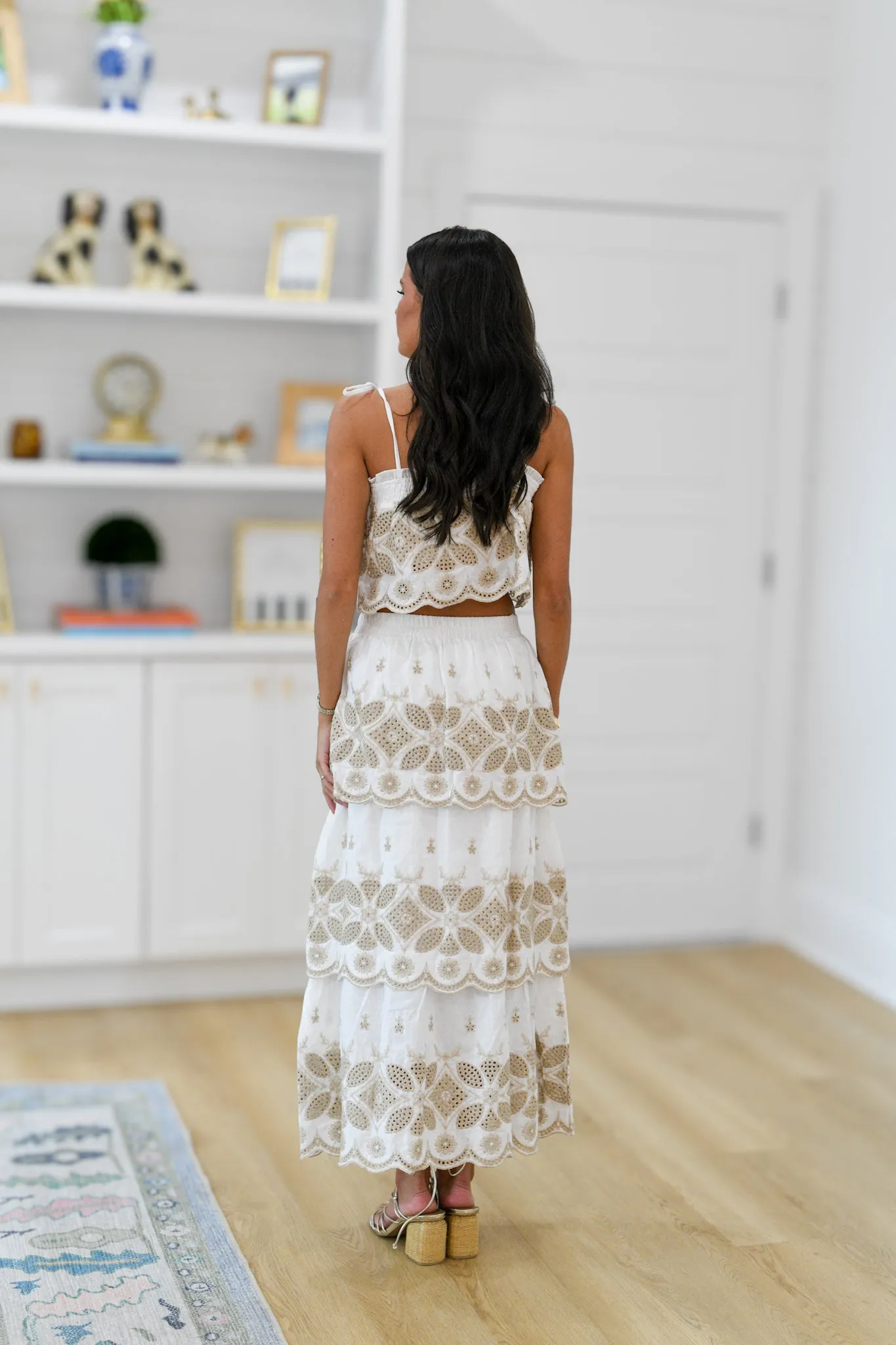 Hailey Embroidery Top Maxi Skirt Set