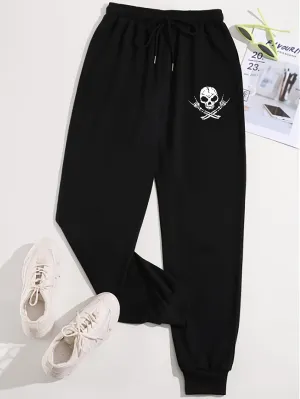 Halloween Drawstring High Waist Long Women Sweatpants