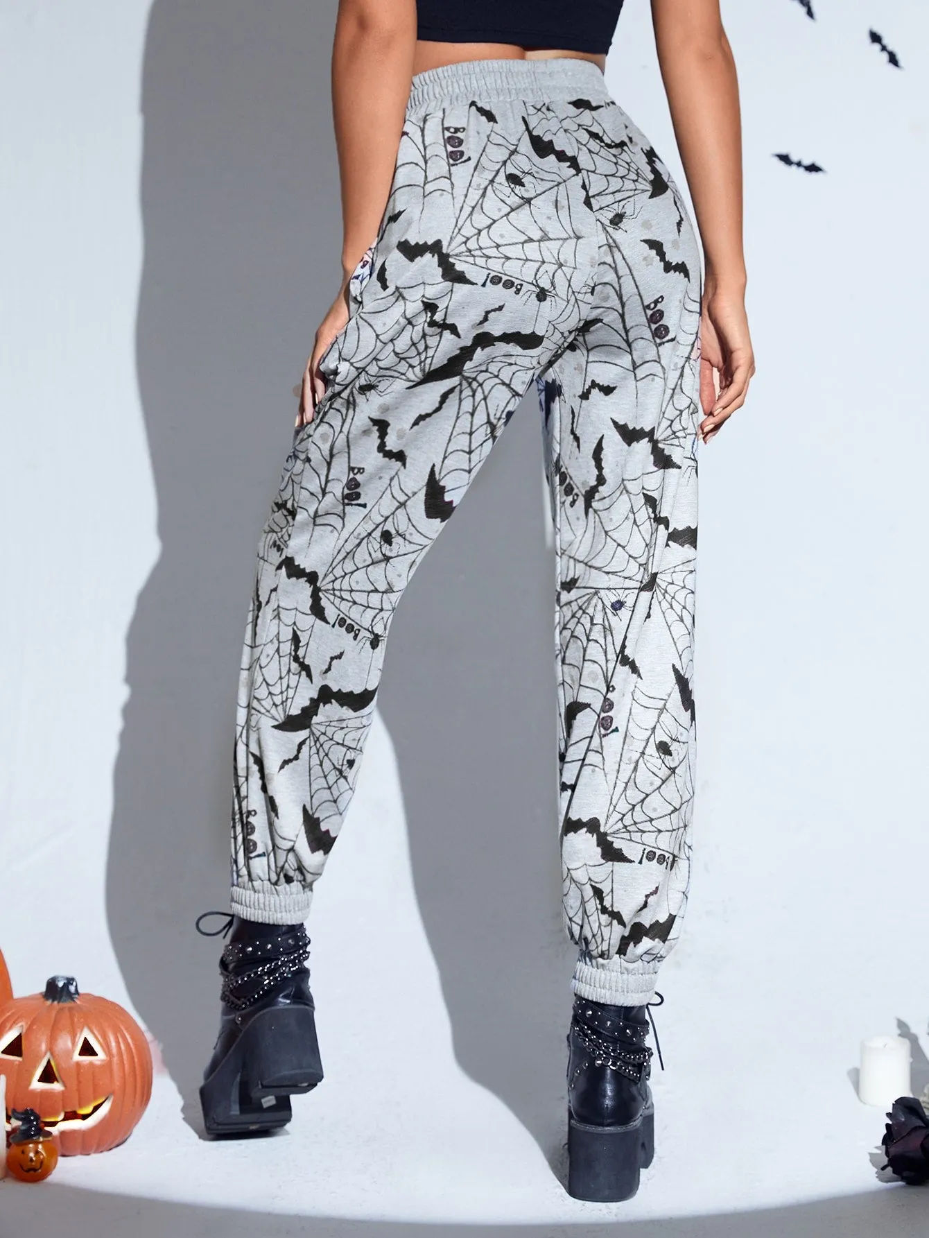 Halloween Pocket Natural Long Women Sweatpants