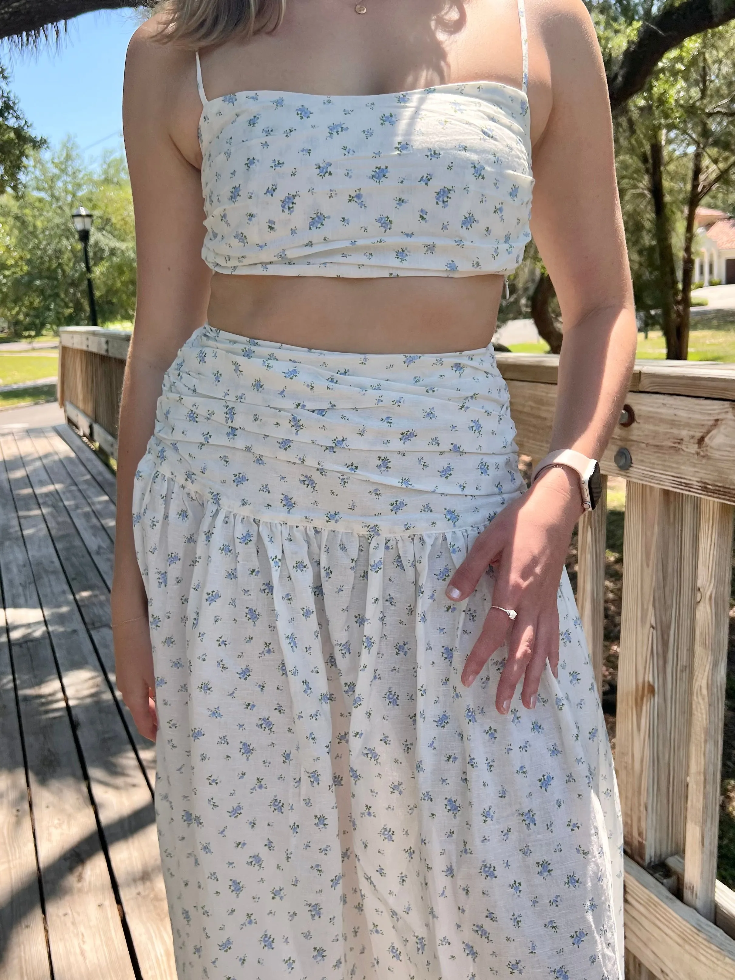 HARLOW MAXI SKIRT IN WHITE