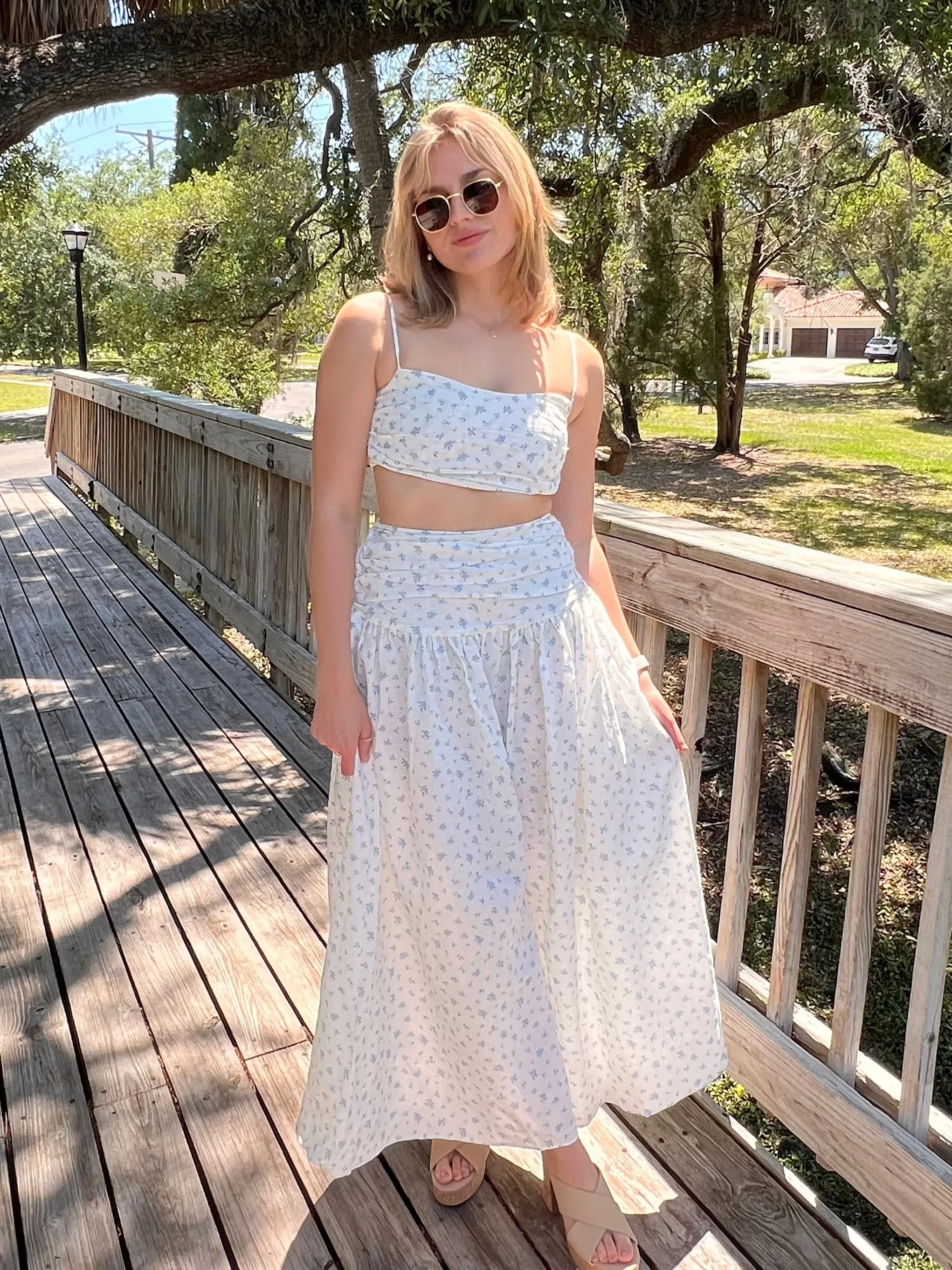 HARLOW MAXI SKIRT IN WHITE