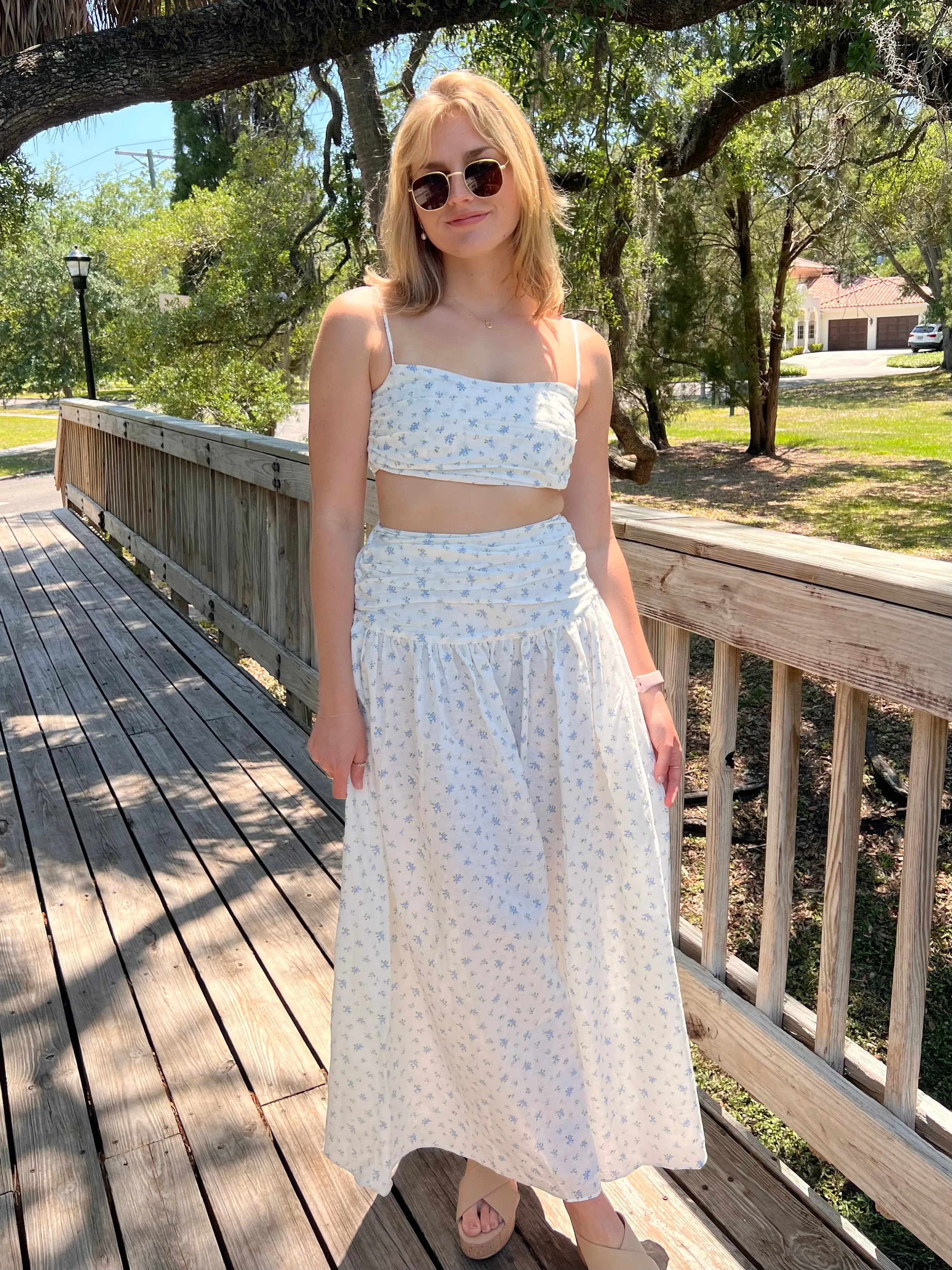 HARLOW MAXI SKIRT IN WHITE