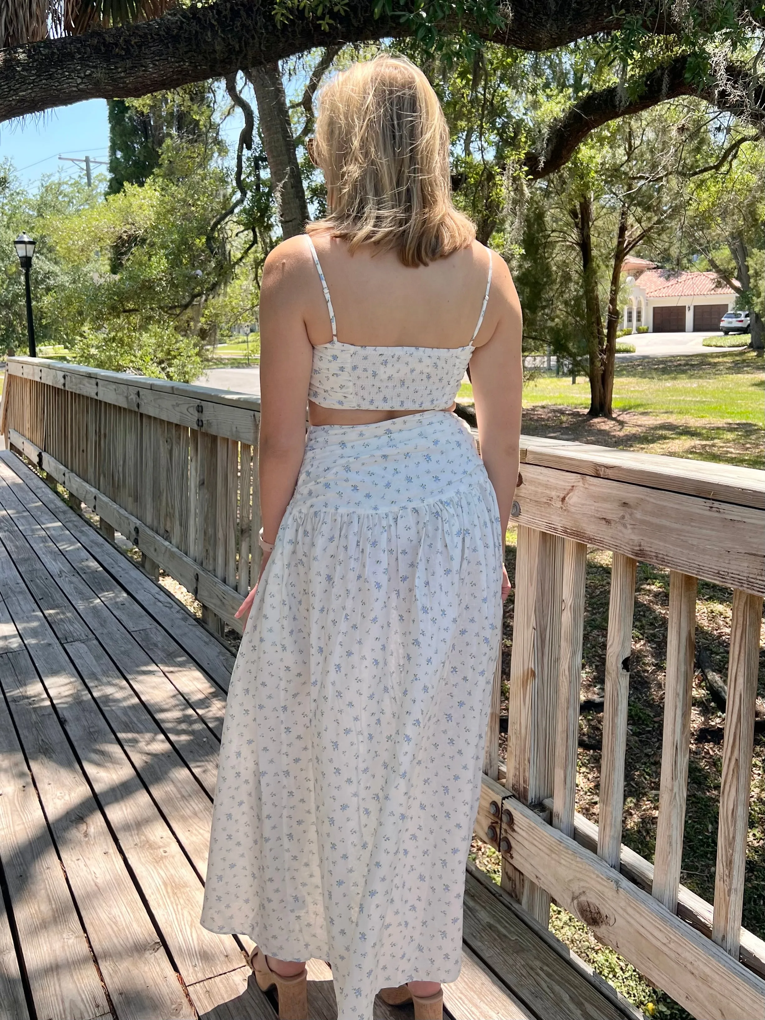 HARLOW MAXI SKIRT IN WHITE