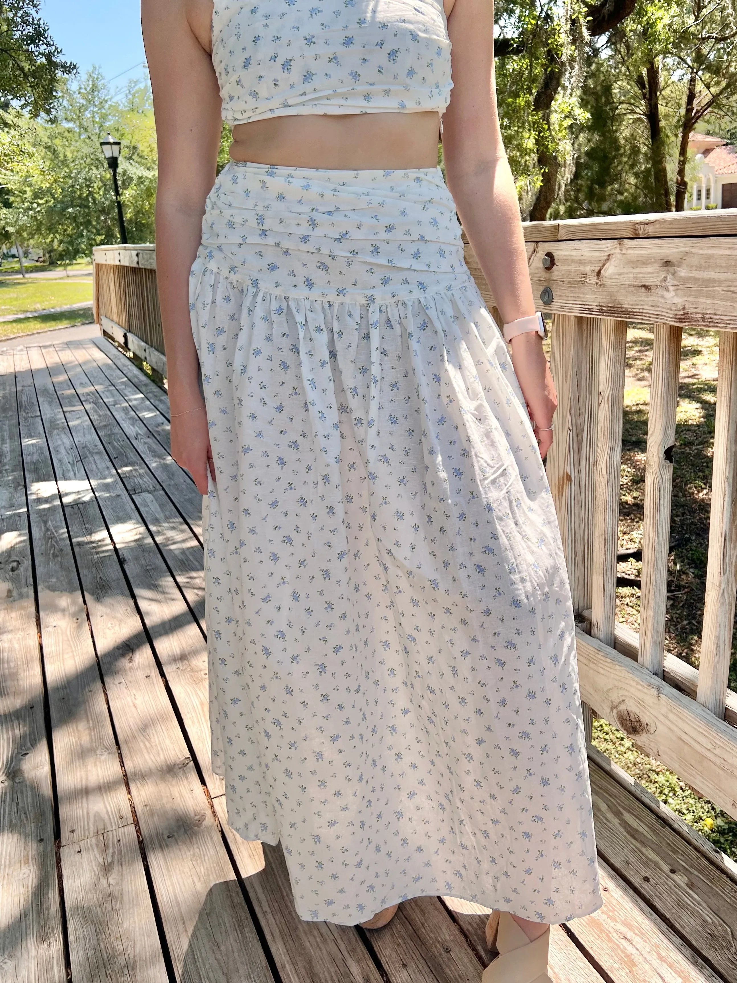 HARLOW MAXI SKIRT IN WHITE