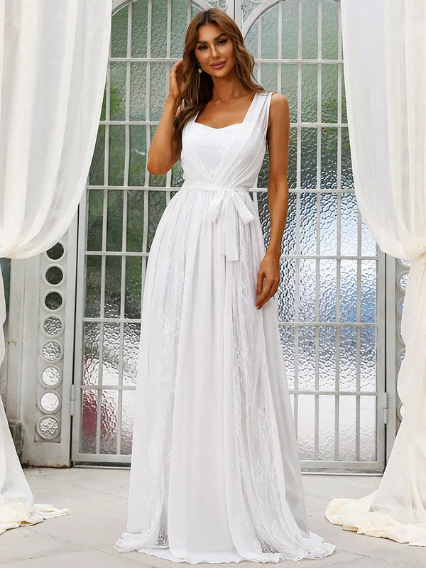 Heavenly Hues Ivory Lace Maxi Dress