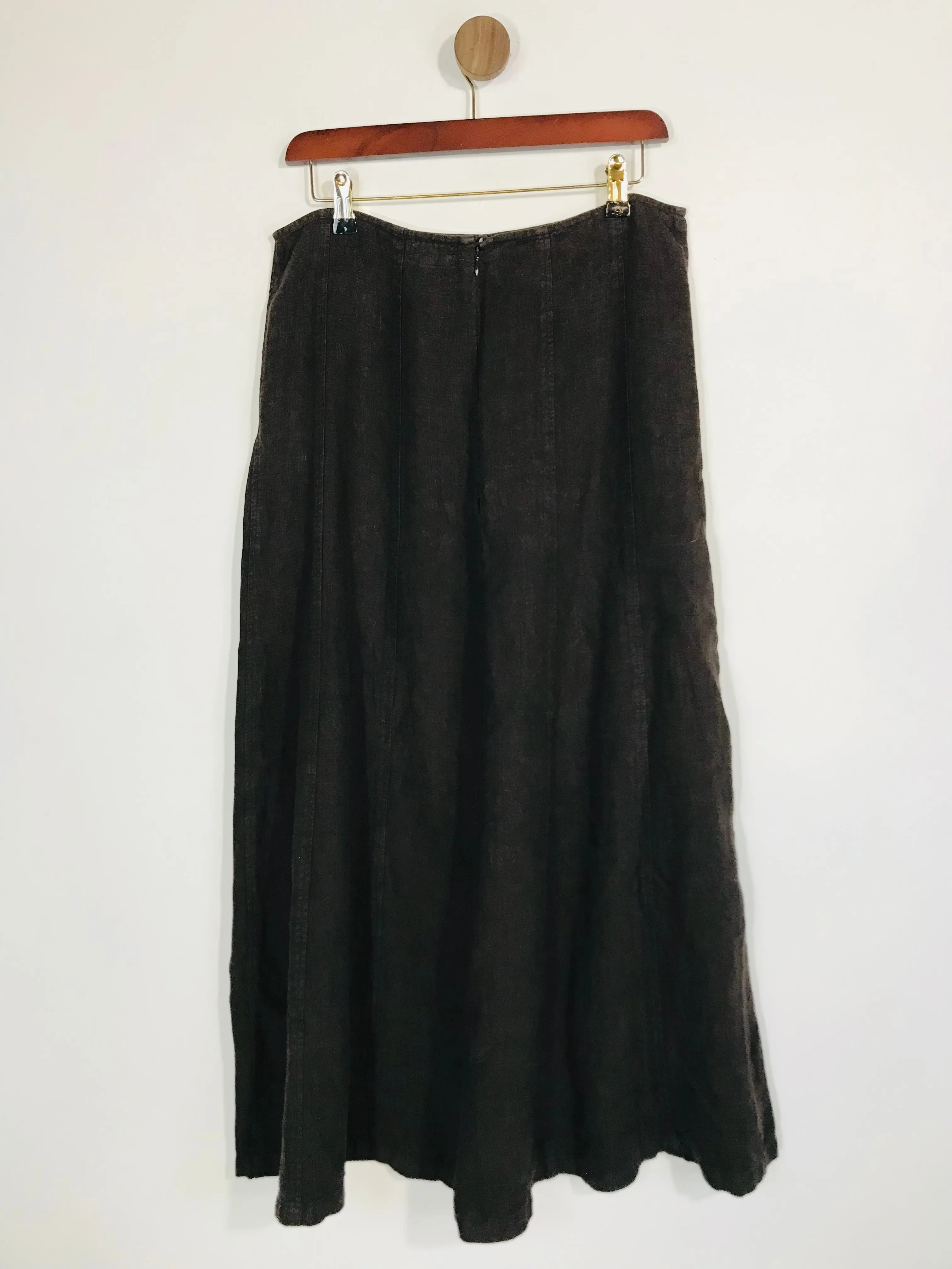 Hobbs Women's Linen Maxi Skirt | UK12 | Brown