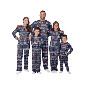 Houston Astros MLB Ugly Pattern Family Holiday Pajamas