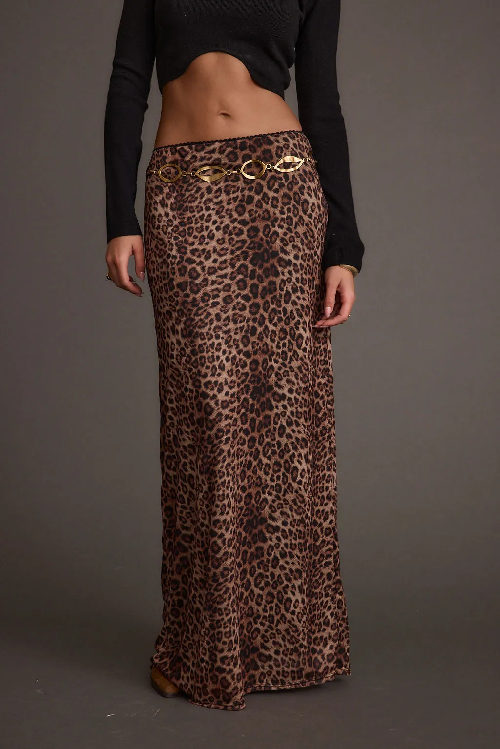 Julia Leopard Print Maxi Skirt