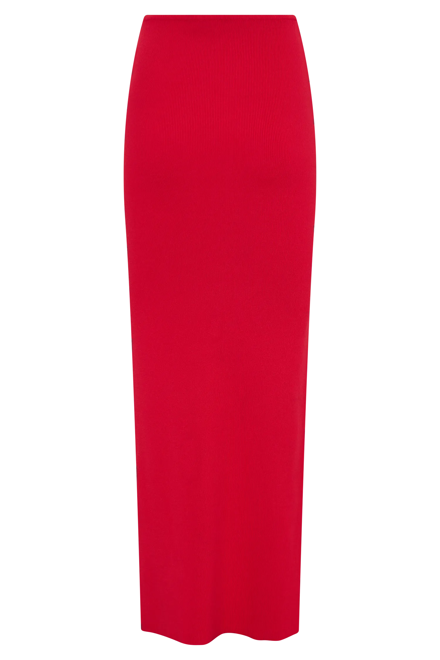 Keaton Fishtail Knit Maxi Skirt - Red