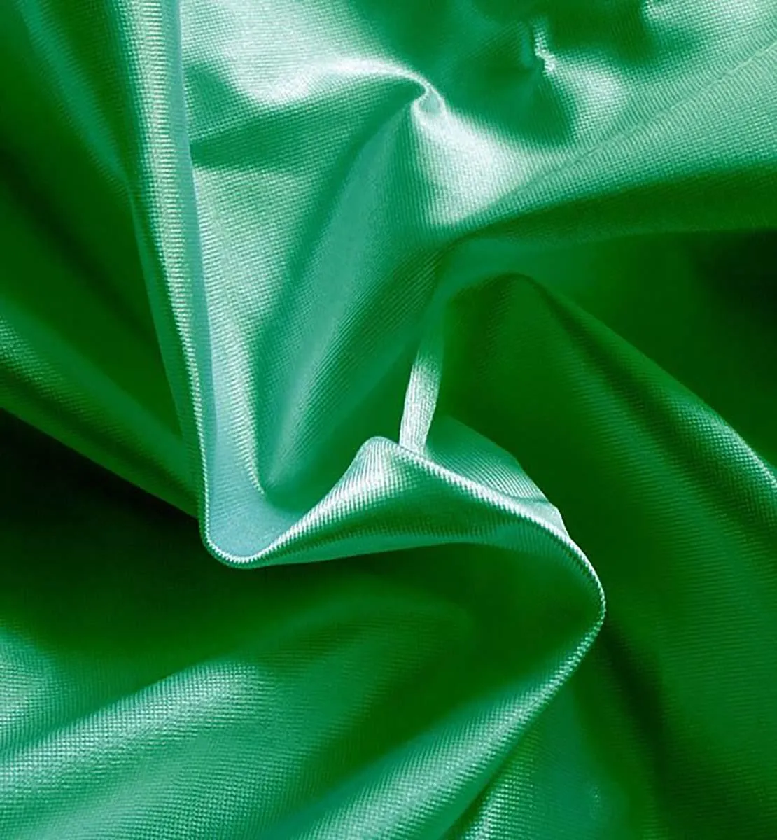 Kelly Green 60" x 90" Rectangular Poly Knit Satin Table Topper