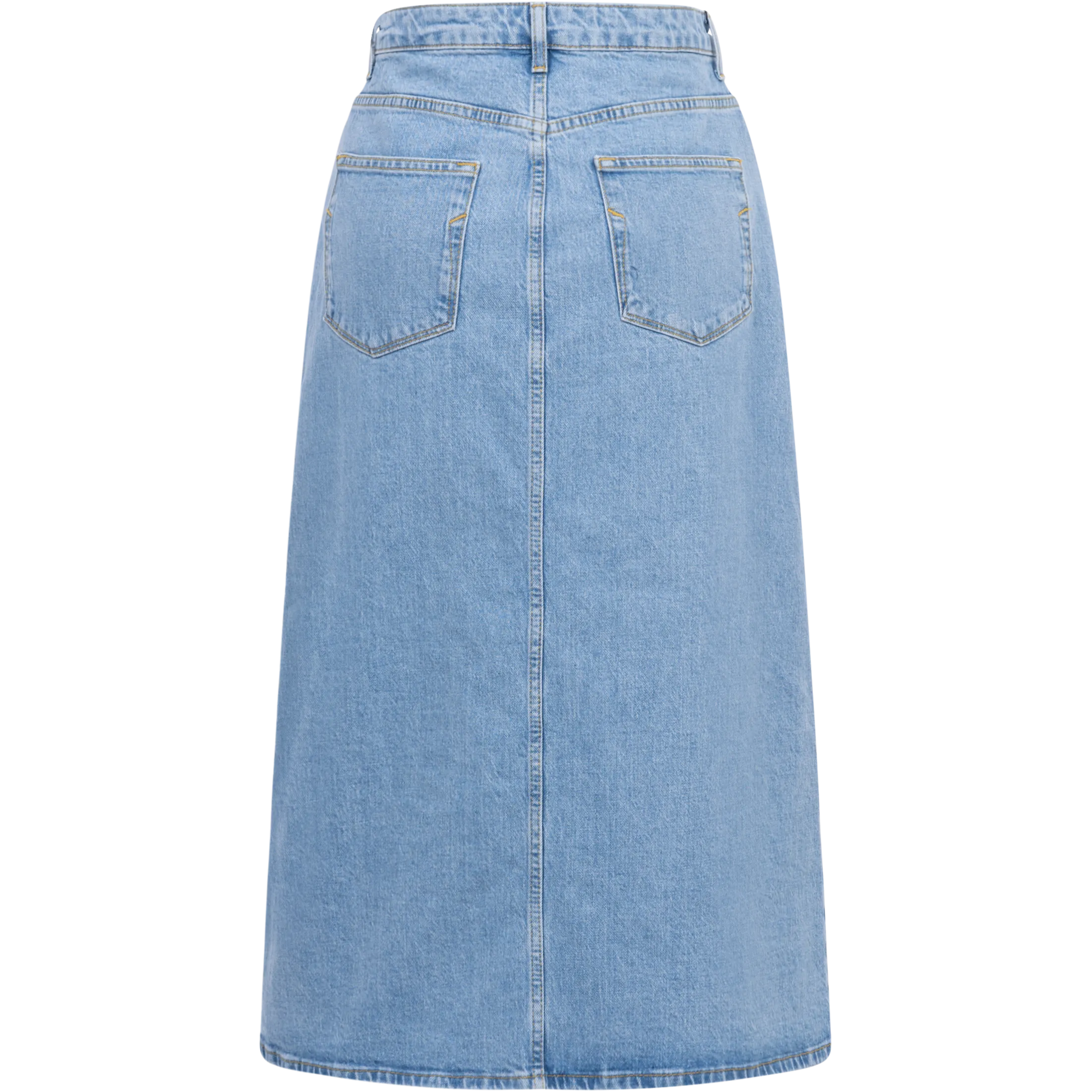 Krista-Gerda Hw Long Denim Maxi Skirt - Light Blue Denim