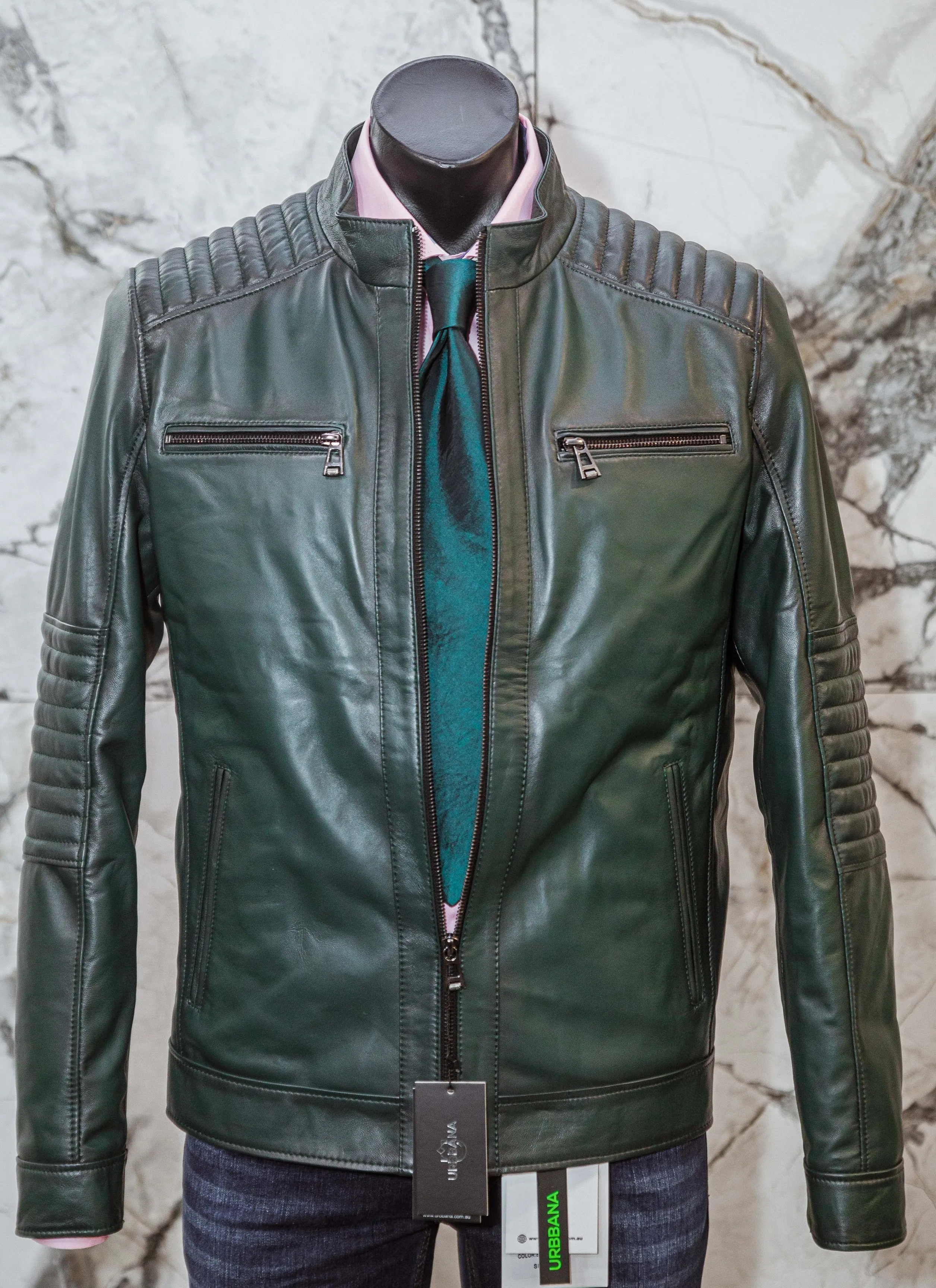 Lambskin Leather Jacket - Green