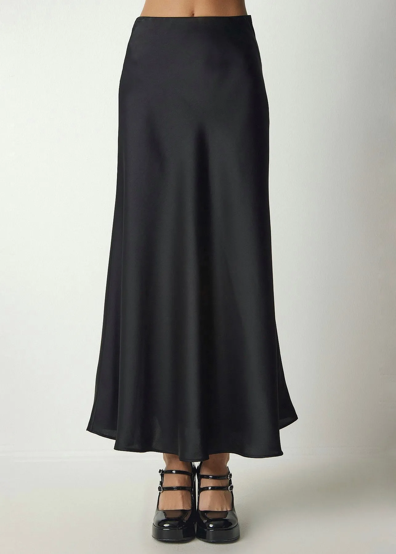 Lizzie Satin Maxi Skirt