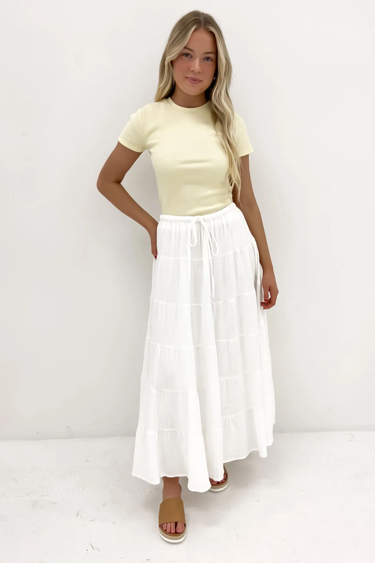 Luka Maxi Skirt White