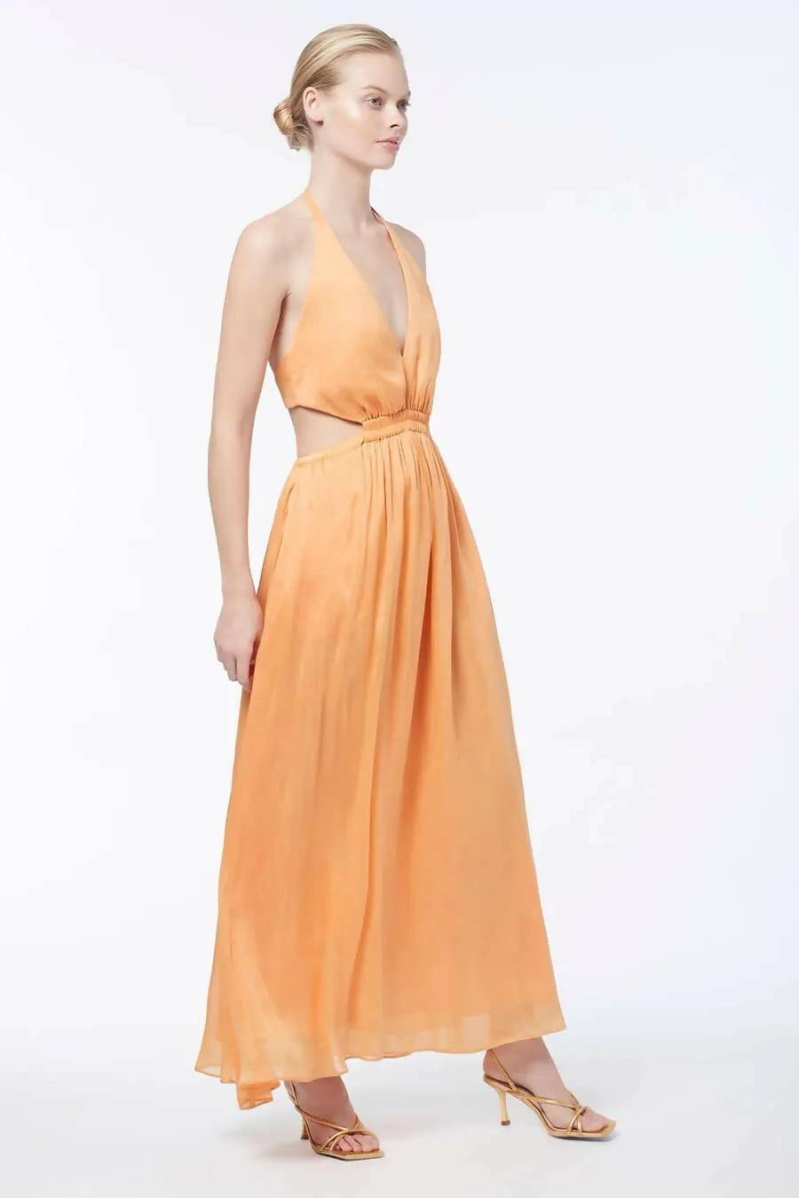 Manning Cartell Lyrical Colours Halter Maxi Mango Size 12