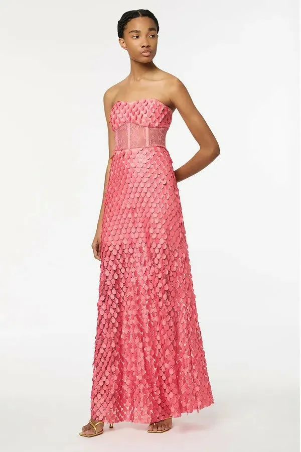 Manning Cartell Supreme Extreme Strapless Gown In Peony Size 8