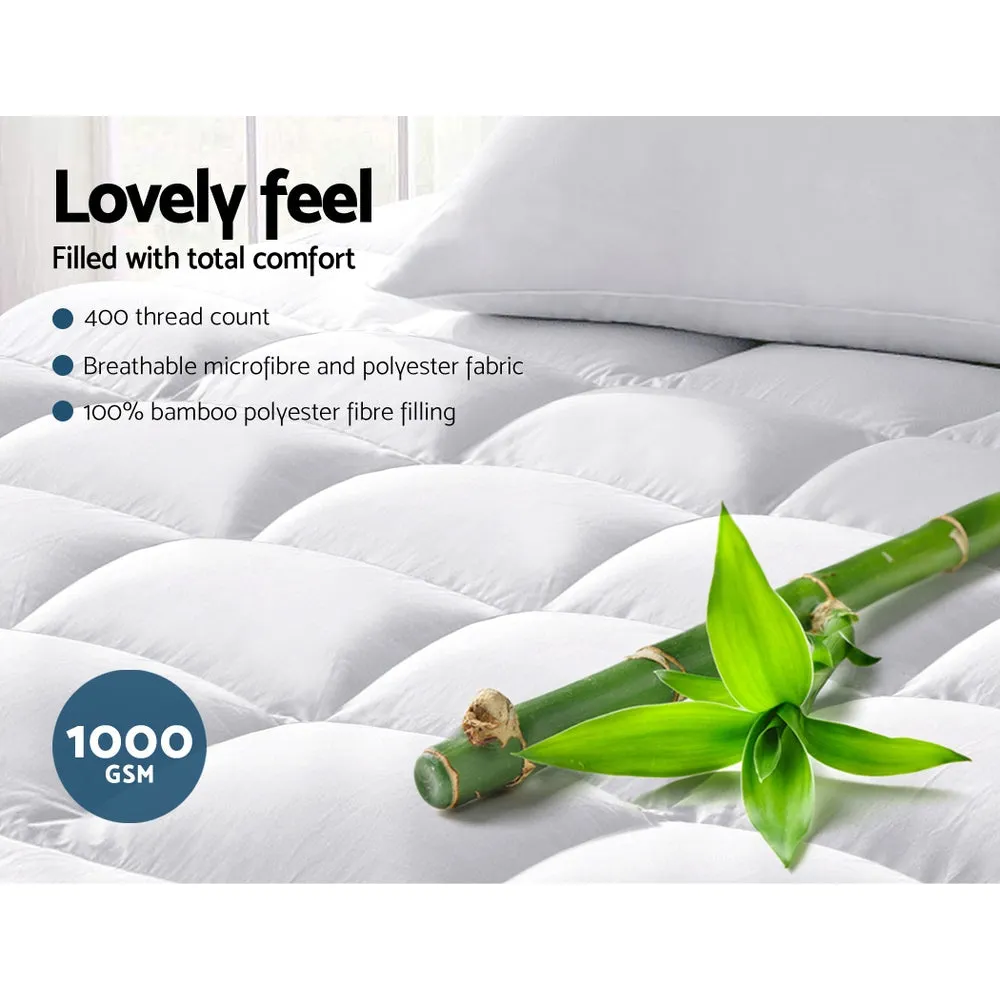 Mattress Topper Bamboo Fibre - King Single