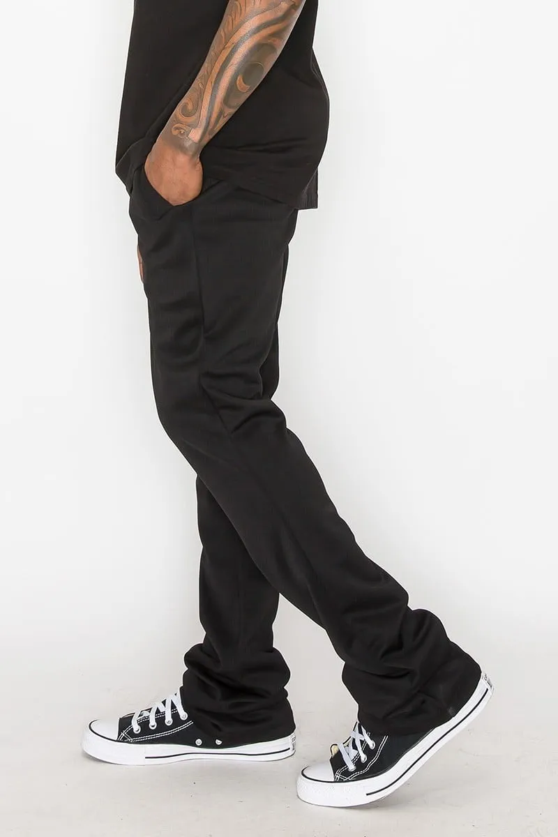 Men's Solid flare stacked track pants