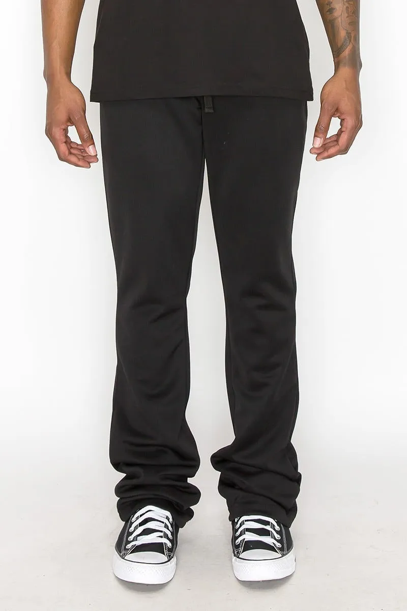 Men's Solid flare stacked track pants