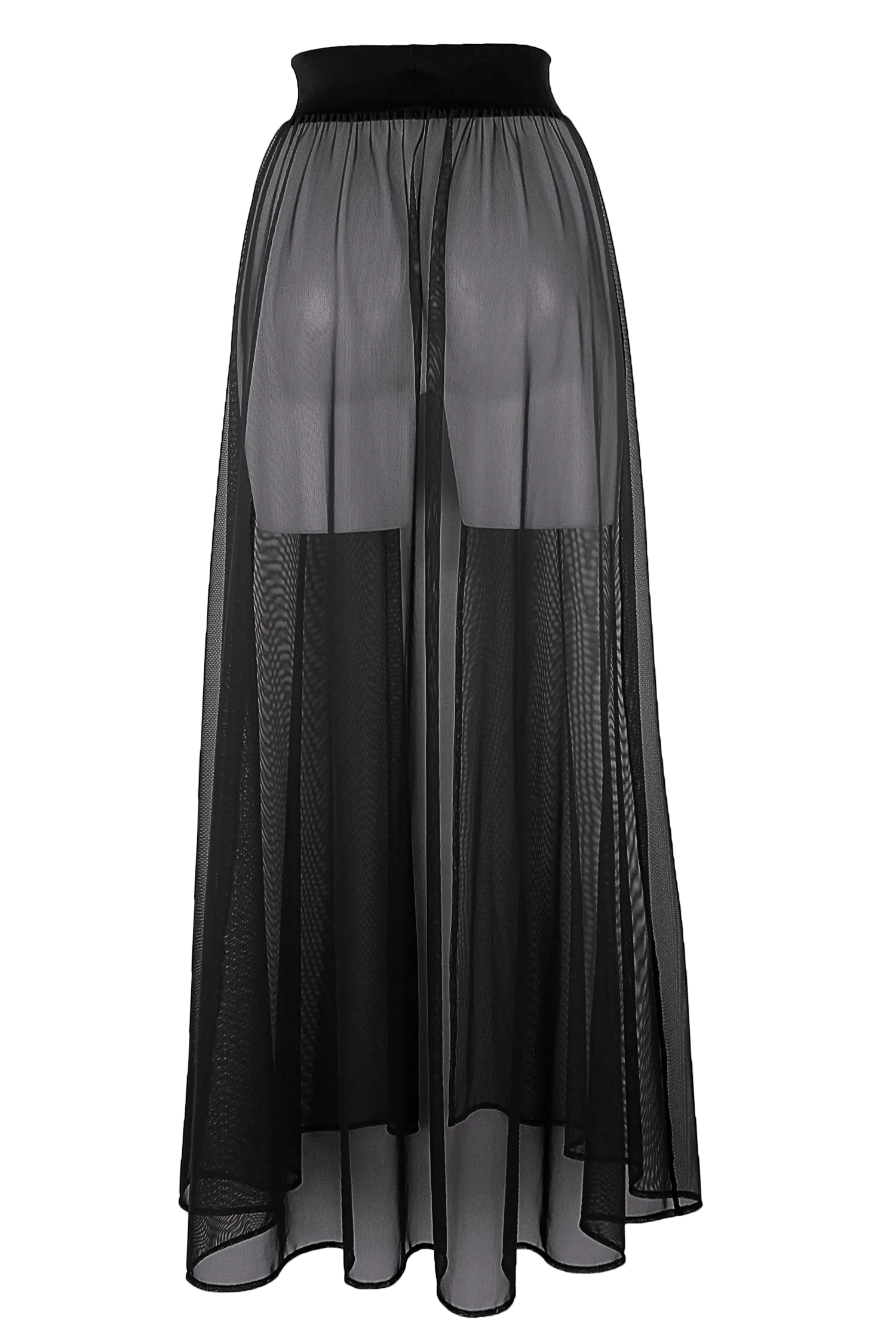 Mesh Festival Maxi Skirt Cover-up / FESTIVAL SKIRT BLACK