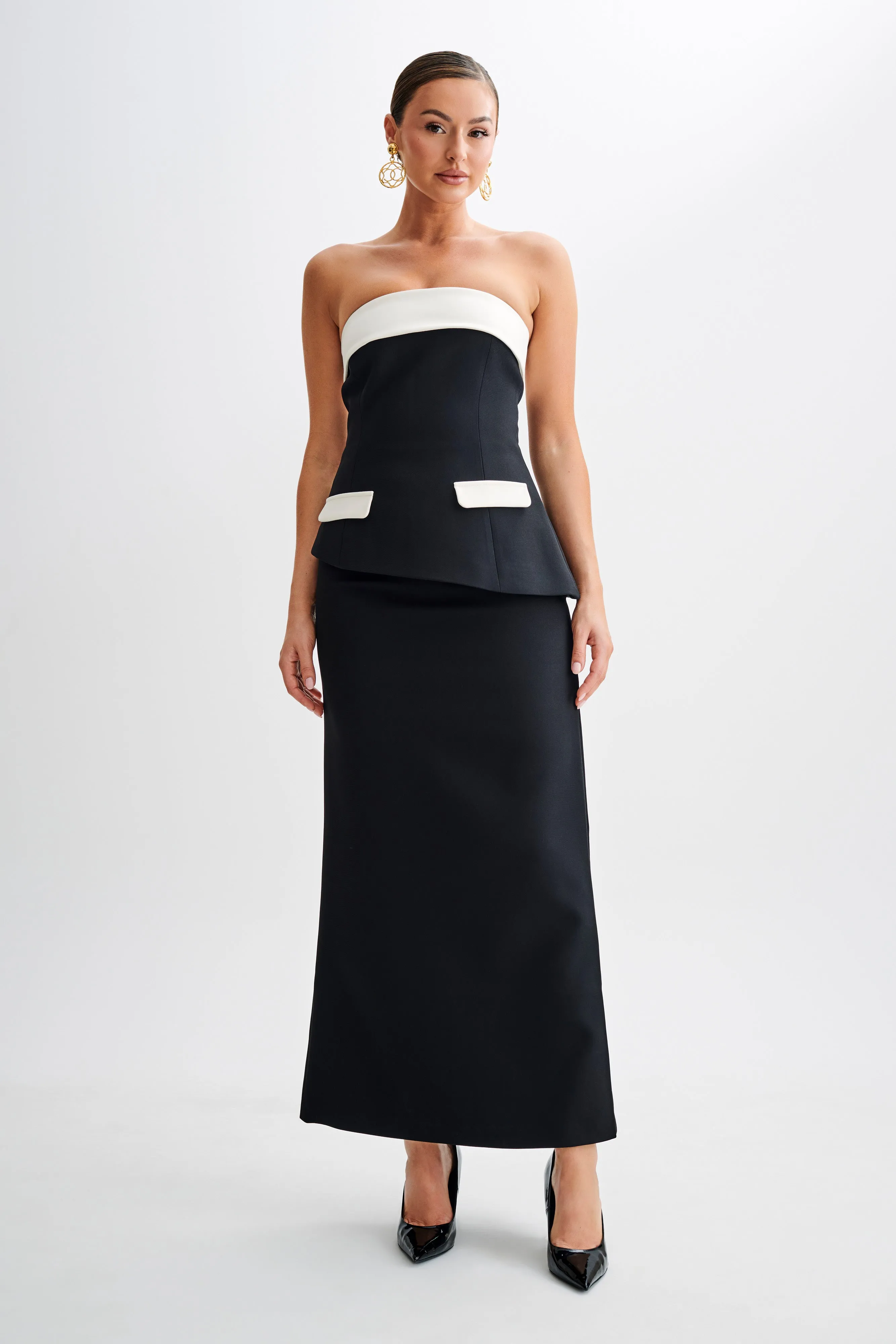 Micah Suiting Maxi Skirt - Black