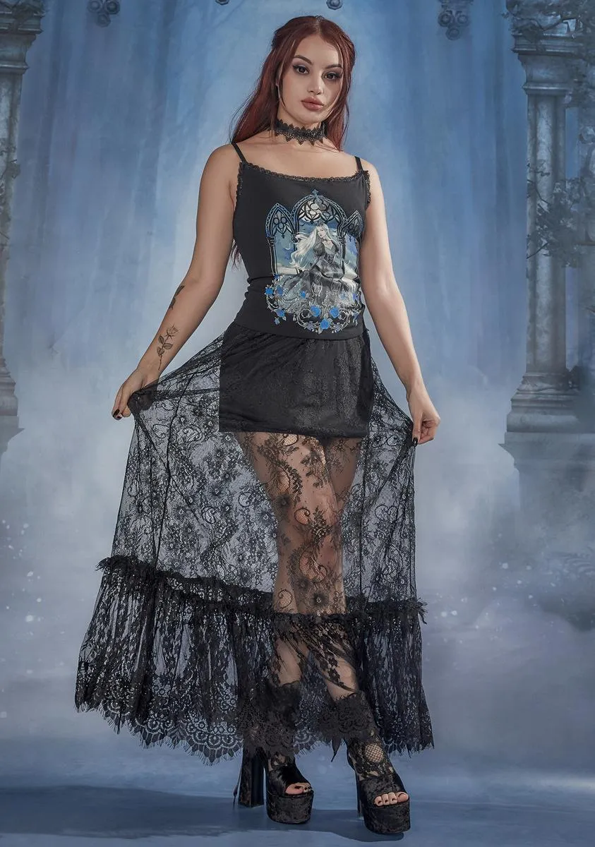 Midnight Meal Lace Maxi Skirt