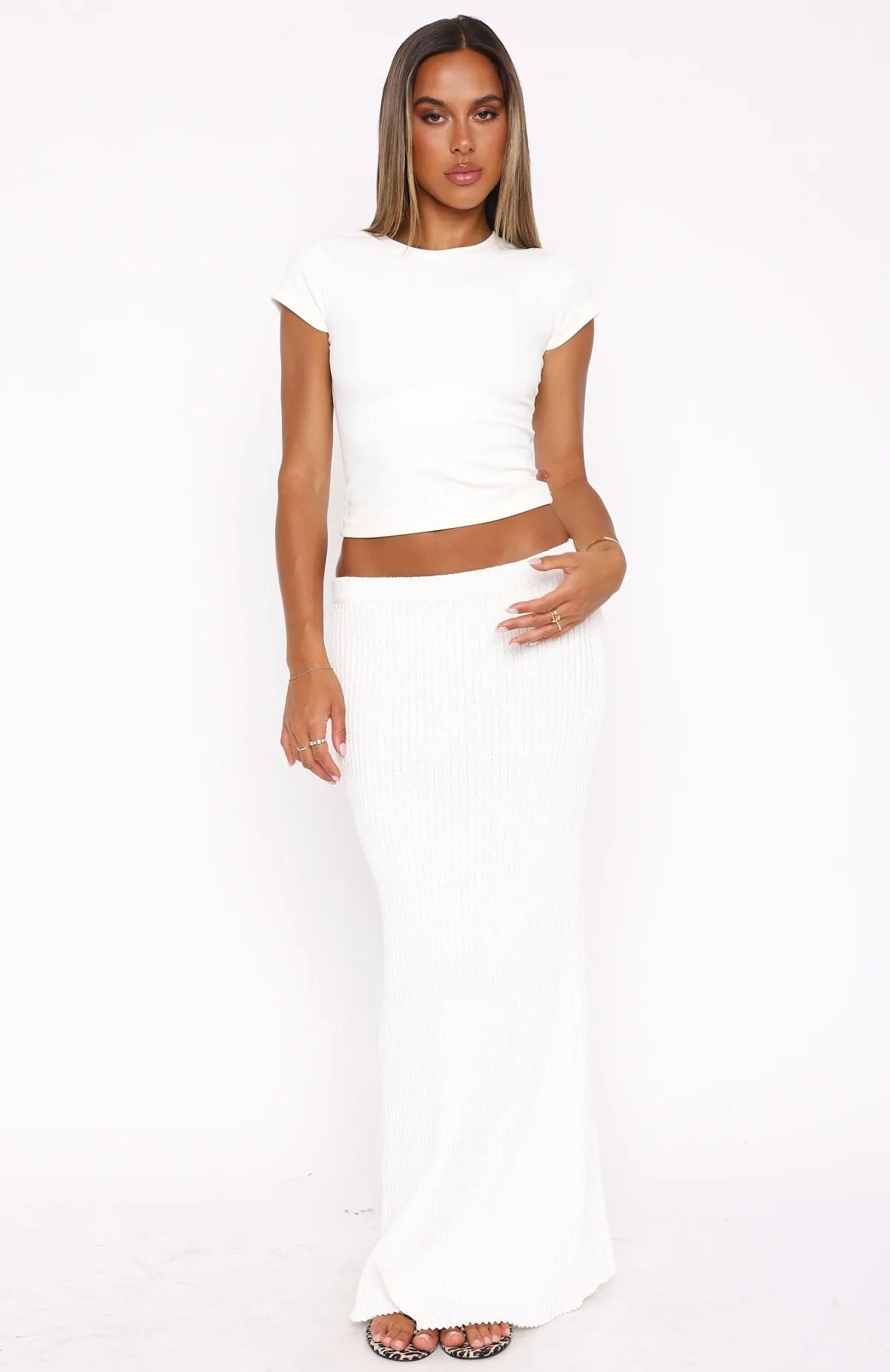 Millionaire Maxi Skirt White