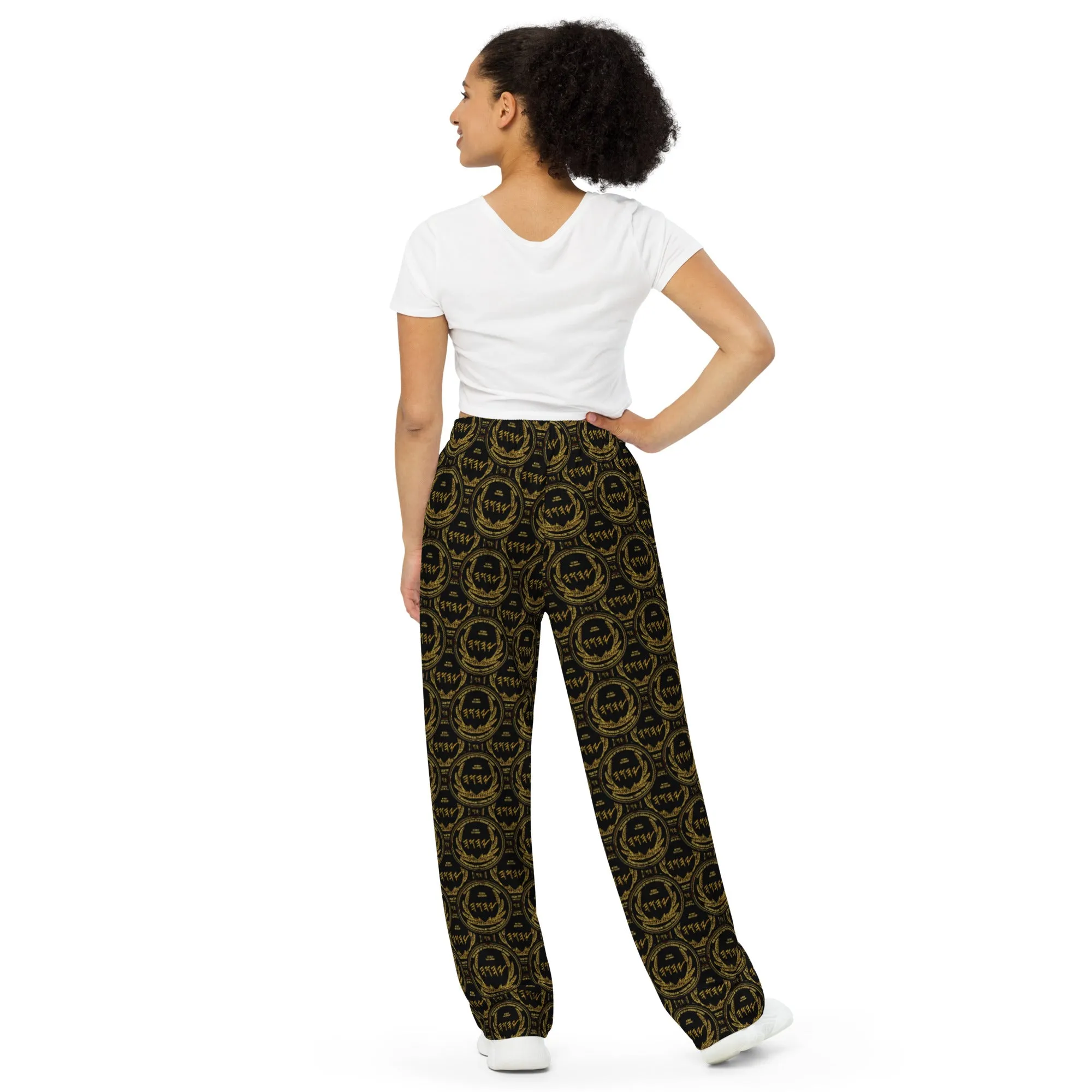 Most High God - Yahuah: The Strong Tower Designer Unisex Wide Leg Sweatpants (Style 01)