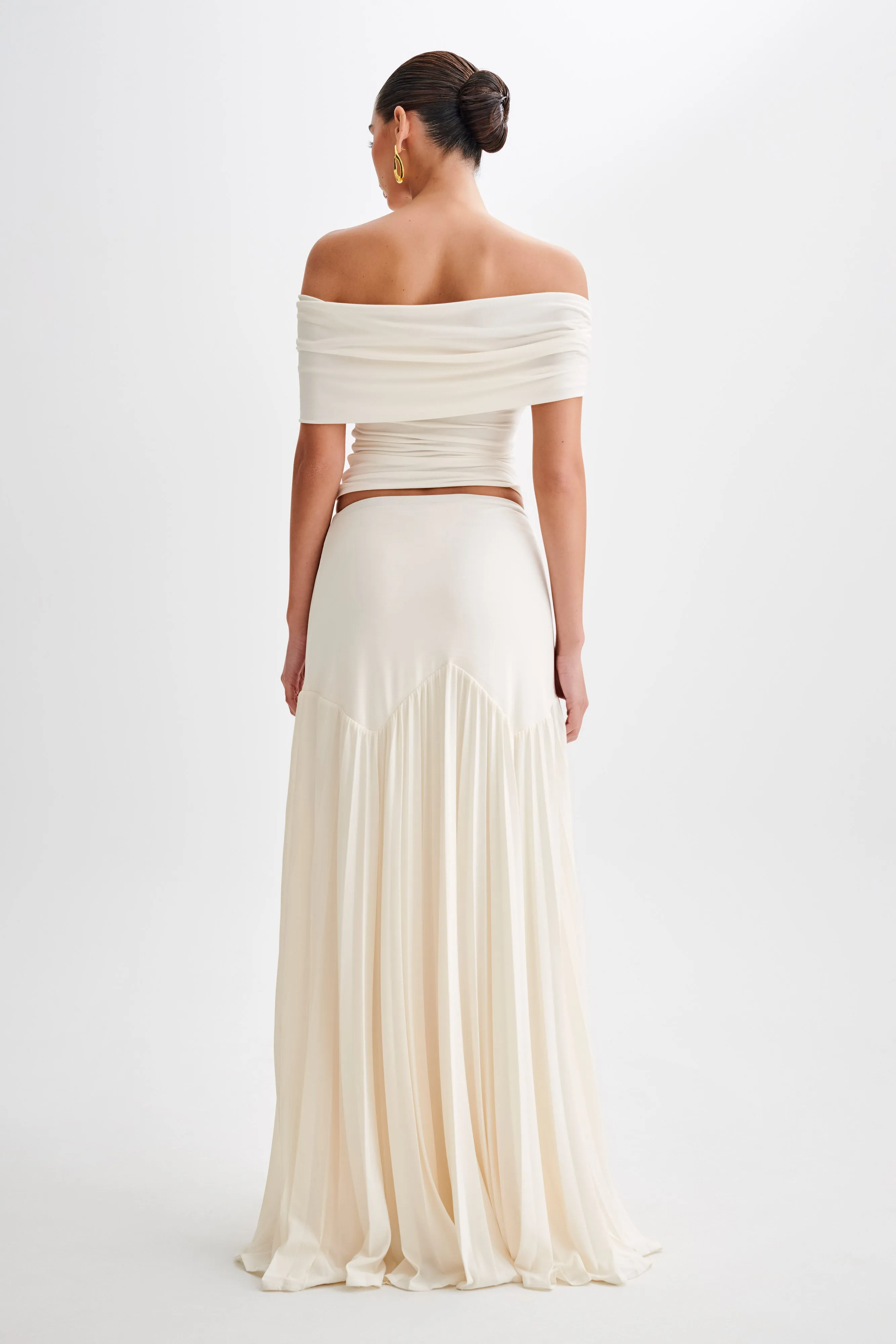 Odette Slinky Maxi Skirt - Ivory