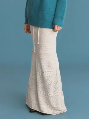 ONE BY CUBIC Knitted Wool Maxi Wrap Skirt