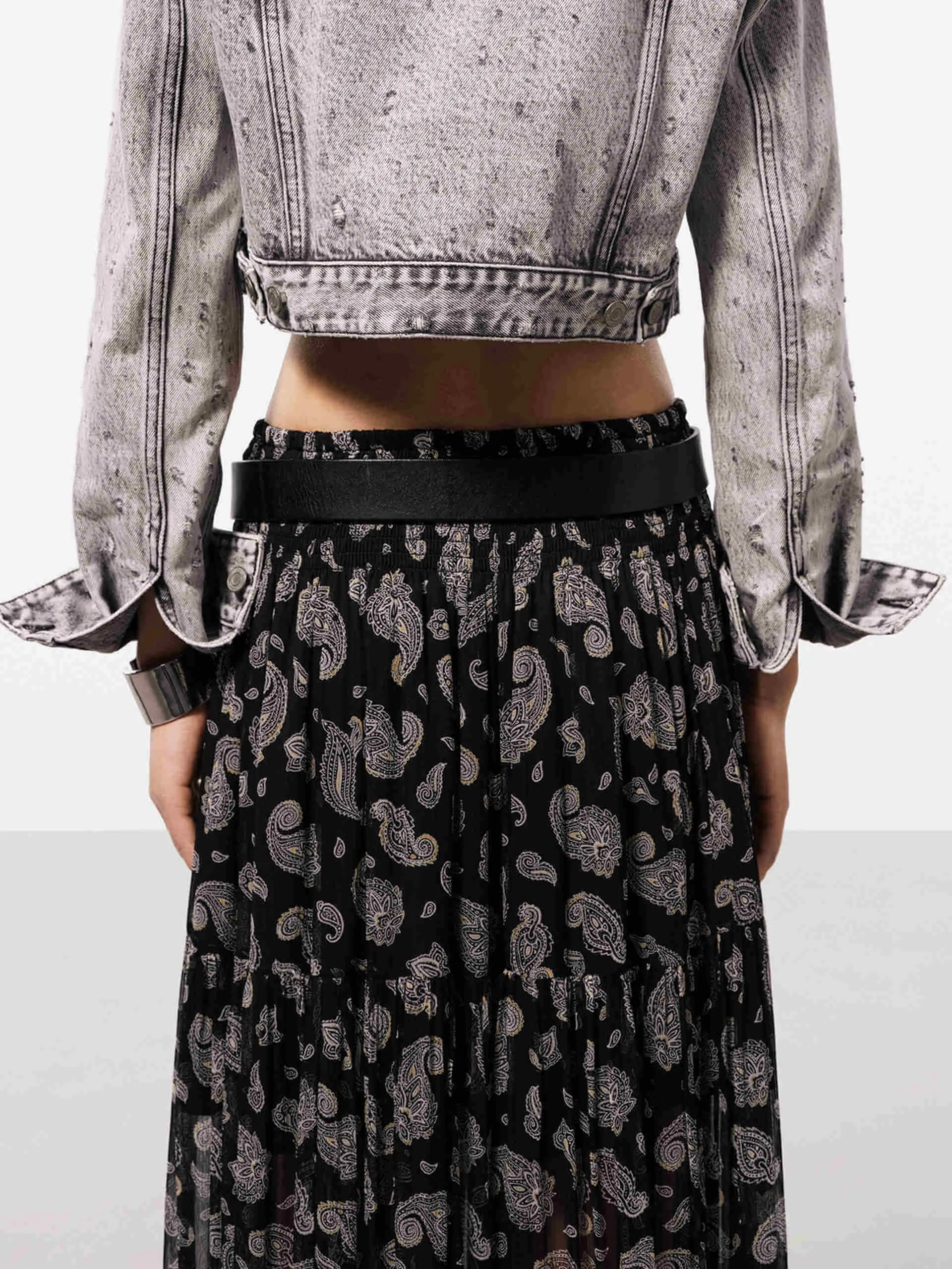 Paisley Print Maxi Skirt