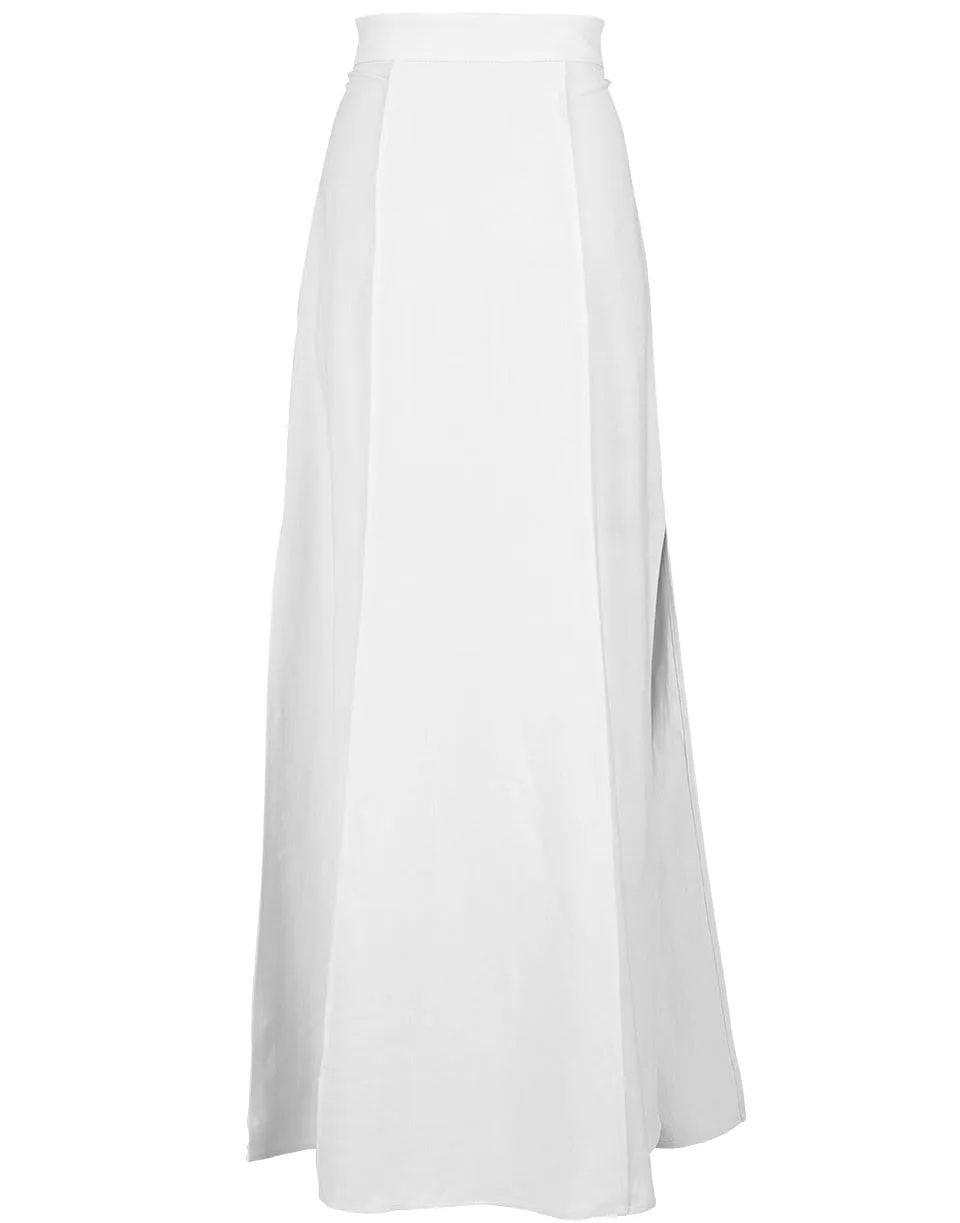 Panama Linen Twill Maxi Skirt