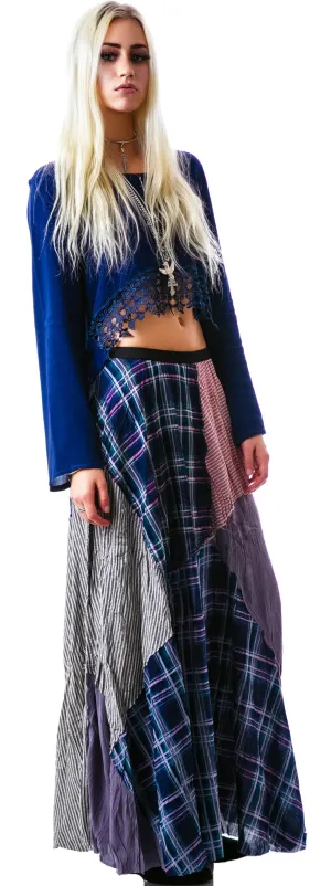 Patchwork Bohemian Maxi Skirt