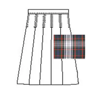 Plaid 49 Knife Pleat Skirt