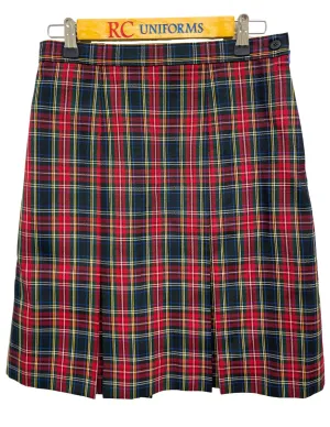 Plaid 56 Kick-Pleat Skirt