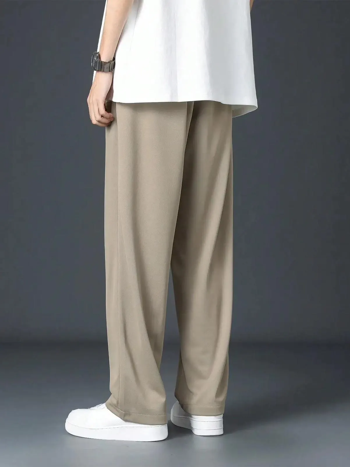 Plain Joggar Pant In Nylon Fabric S5009786