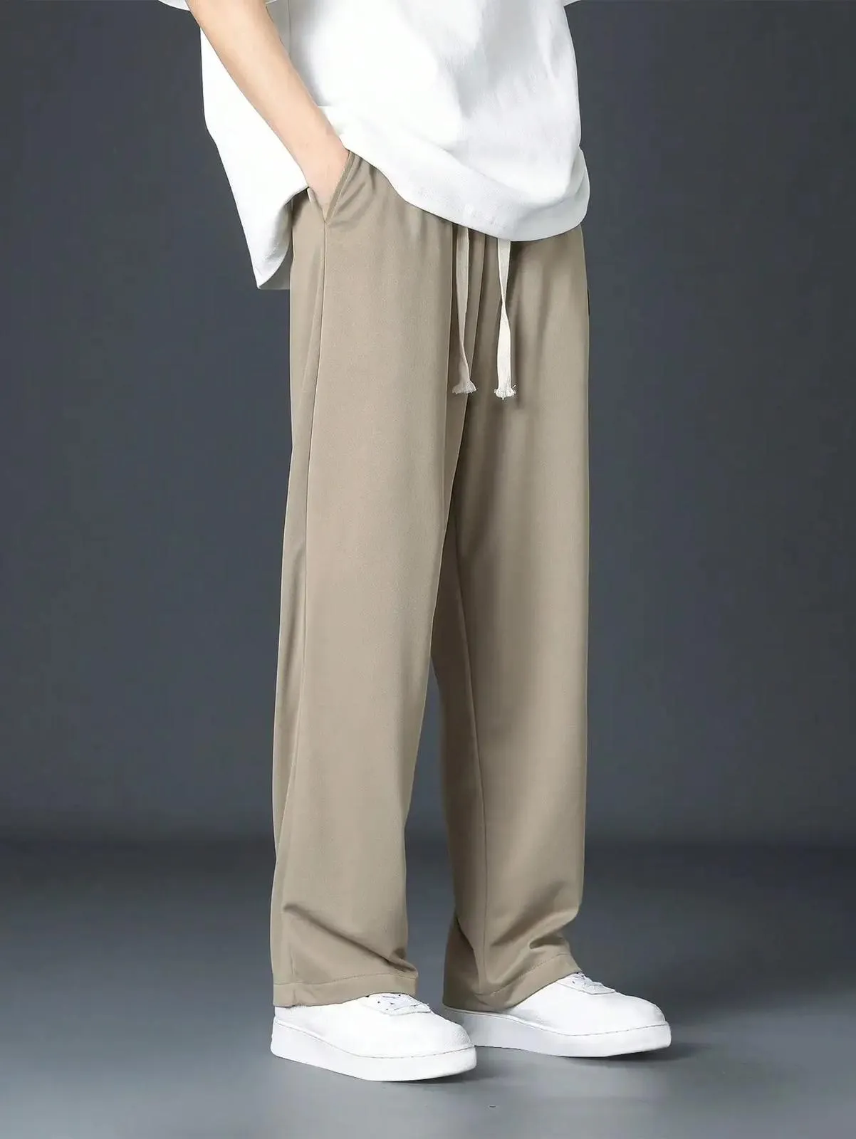 Plain Joggar Pant In Nylon Fabric S5009786