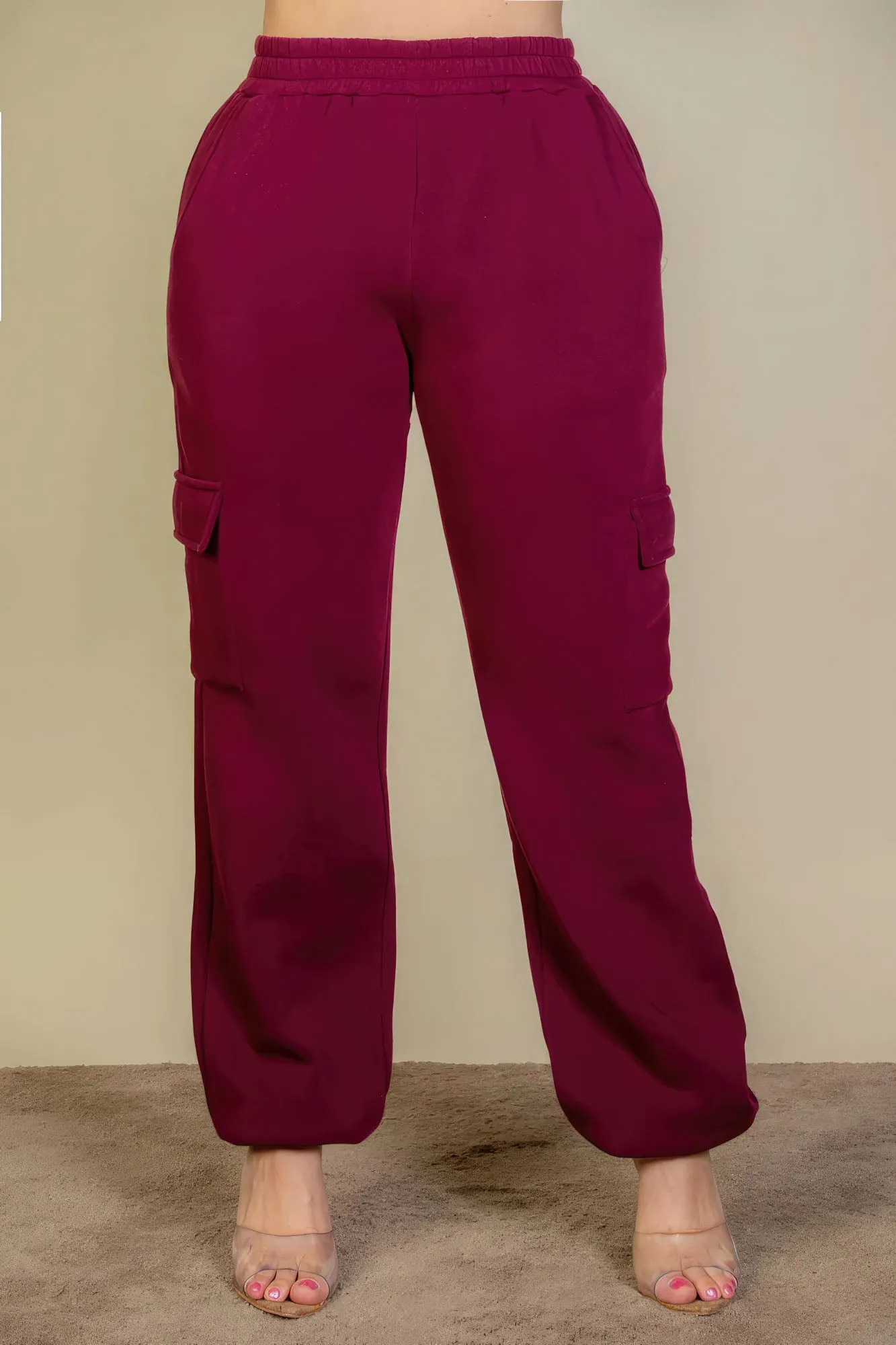 Plus Size Side Pocket Drawstring Waist Sweatpants