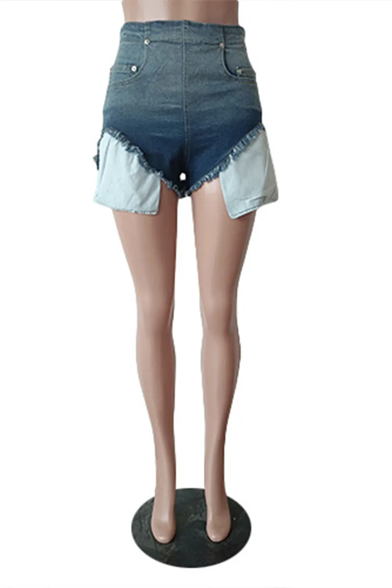 PS3501 Pockets Out Denim Shorts Pant