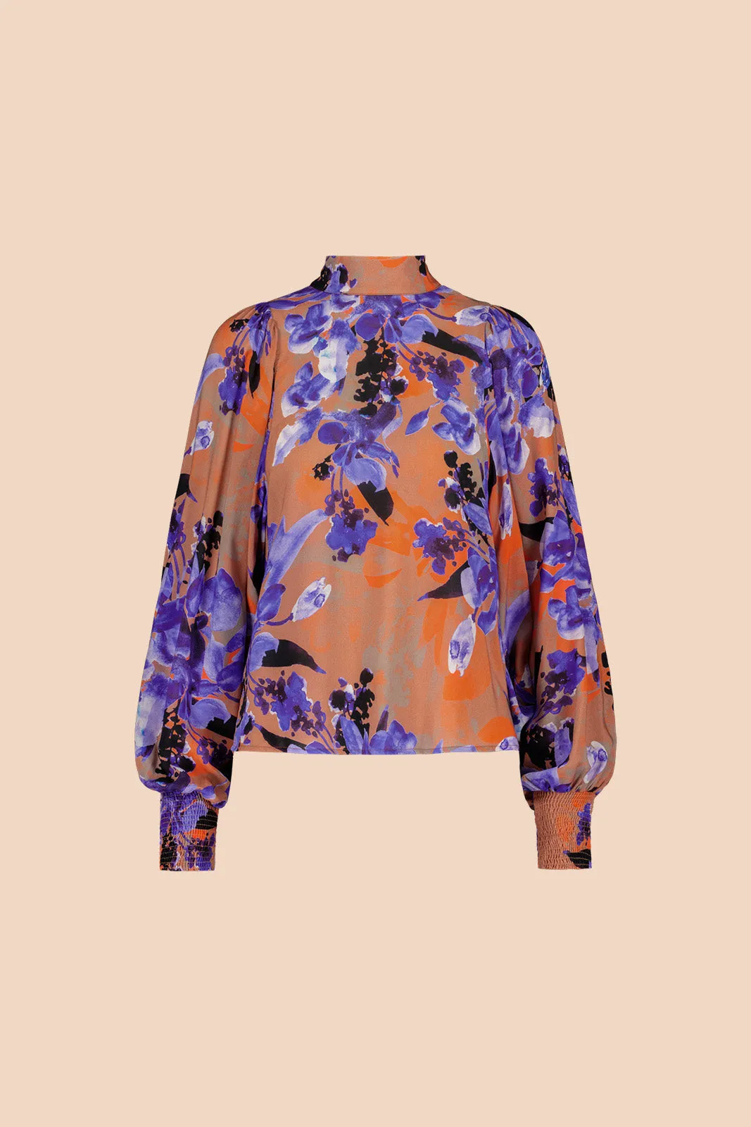 Puff Blouse Iris Brown/Purple